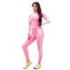 High-Collar Ski & Yoga Wear Set: Butt-Lifting, High-Elasticity, Long-Sleeve Top & Pants for Outdoor Sports