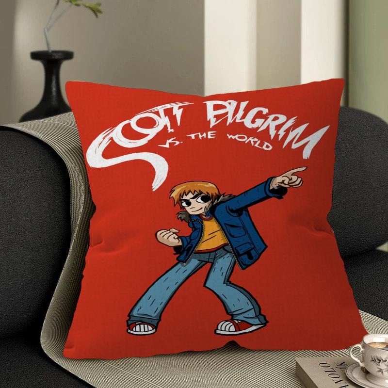 

Comedy S-Scott P-Pilgrim Vs World Personalized Pillow Cover Kids Bedroom Wild Party Decor Pillowcase Kid Birthday Shower Gift 16x16Inch