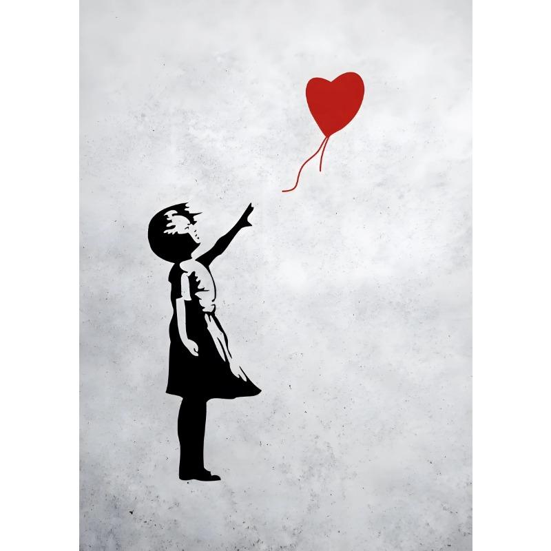 Banksy Street Graffiti Dekorativní Plátno Malba Dívka s Balónkem Sleduj Své Sny Opice Umění Plakáty Tisky Pokoj Nástěnná Dekorace