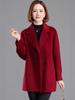 Women's Plus Size Mid-Length Pure Wool Double-Faced Coat - Korean Style Autumn/Winter 2025 Collection