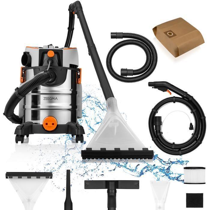 Extractor Injector Vacuum - ZEEGMA - Zonder Pro Aqua - 20L Stainless Steel Cup - 1400W - 4L Water