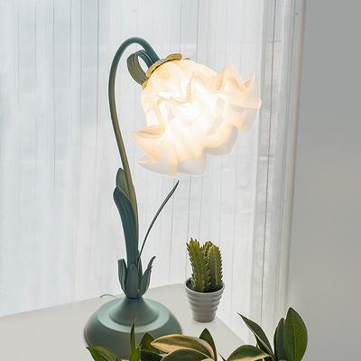1PC Retro Bedside Lamp Ambient Light Bedroom Ins Style American Pastoral Country Nostalgic Internet Celebrity Flower Decoration Night Light
