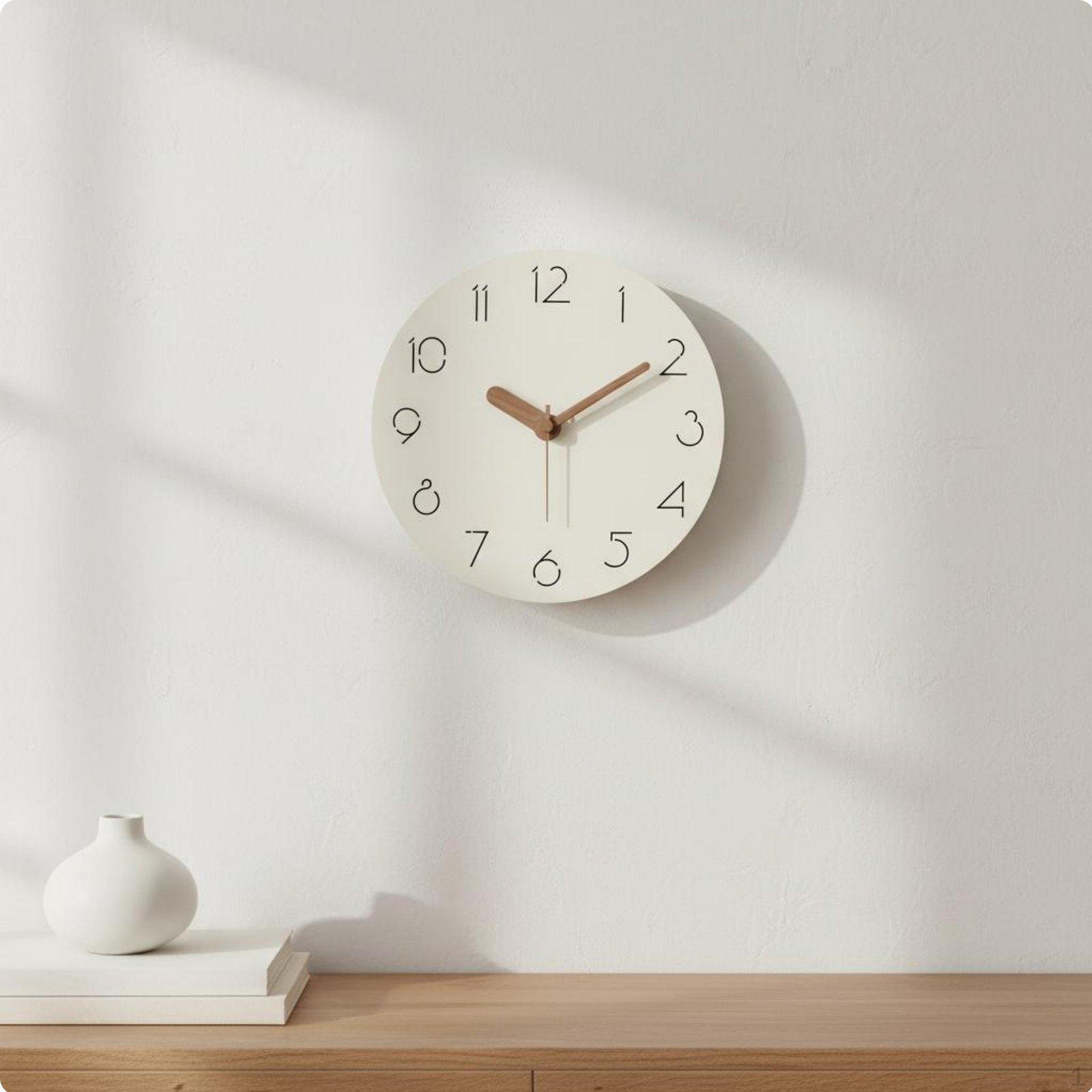 Silent Crystal Wall Clock NonTicking Modern Minimalist Nordic Design Timepiece for Living
