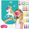 Unicorn Corner Game Props - Children's Birthday Party Decoration Wall Stickers Set
