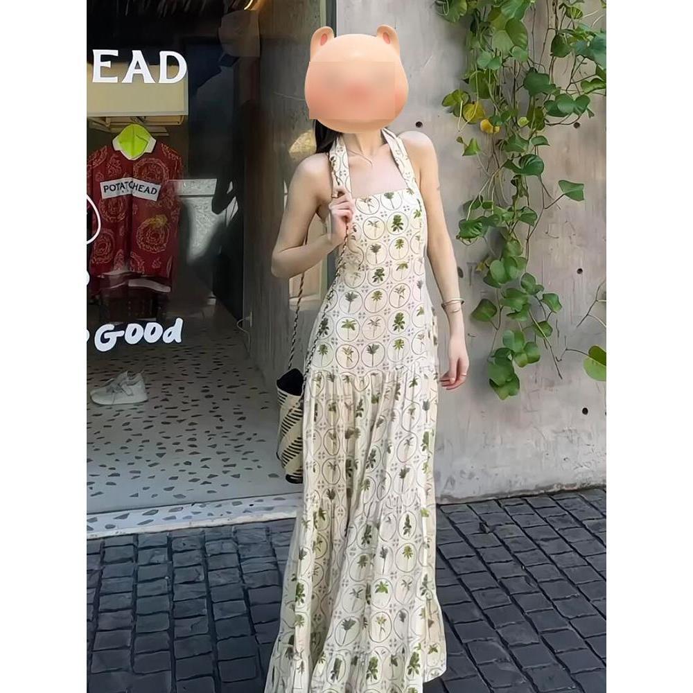 

Платье пляжное Mori Seaside Resort с принтом, без рукавов, с вырезом на шее, универсальное, с открытой спиной, А-силуэта, длинное XL- (recommended 110-60kg)