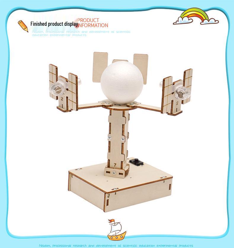 Wooden DIY Geostationary Satellite Model Kit for Kids - Fun Science Education