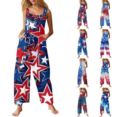 Women's Casual Pants Sleeveless Day Printed Cotton Pants