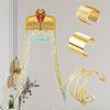 Egyptian Costume Accessories Includes Snake Egyptian Headpiece with Tassels Beads Wrist Bracelet Cuff Snake Arm Cuff