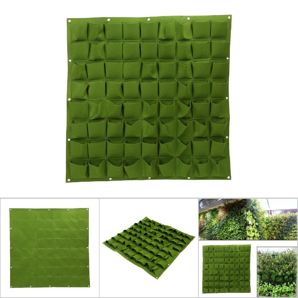 Felt Plant Bag 72 Pockets Grow Bag Durable Wall Hanging Plant Bag  Outdoor Gardening