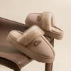 Plush cotton slippers women's autumn and winter fashion belt buckle home non-slip super warm can not lose hair thick bottom plush slippers