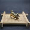 Use Desktop Ornament Room Decoration Feng Shui Tea Pet Brass Pendant Puppy Figurines Zodiac Dog