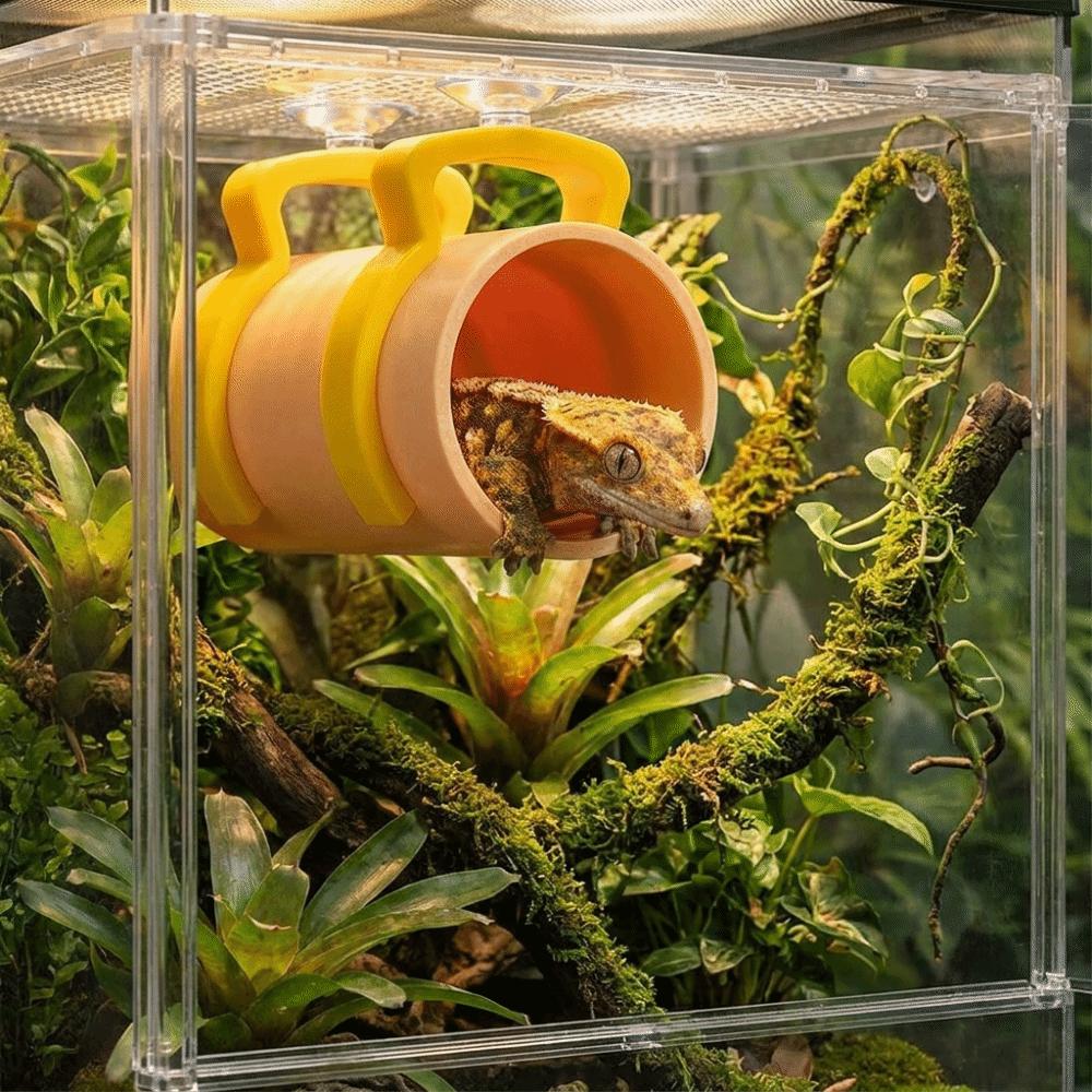 with Suction Cup Reptile Shelter Realistic Hidden Cave Shelter  Aquarium Decoration