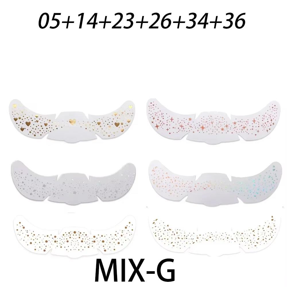 Freckles Face Tattoo Stickers Hot Laser Star Dots Flash Makeup Face Stickers Simulation Natural 6 Pack