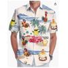 A new large-size men's fashion digital printing short-sleeved shirt in summer from the source manufacturer