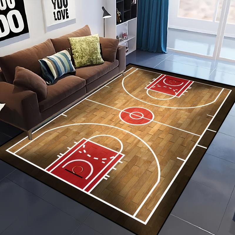 

Basketball Court Non-slip Resistant Mat, for Living Room Bedroom Nursery Room, Outdoor Patio Garden Yard Decor Mat, Home Decor 40x60cm Flannel