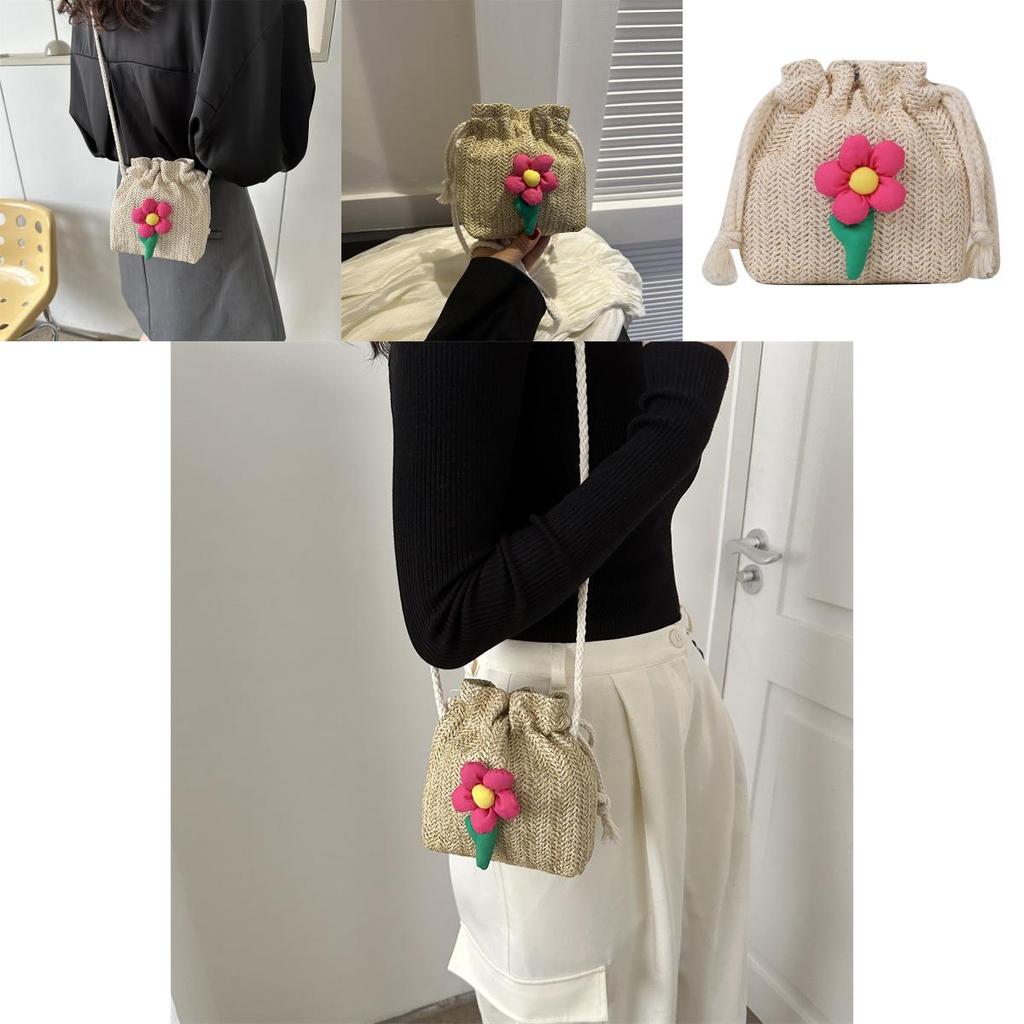 Stilvolle 2023 Sommer Modische Gewebte Umhängetasche Für Damen Schicke Bucket Bag