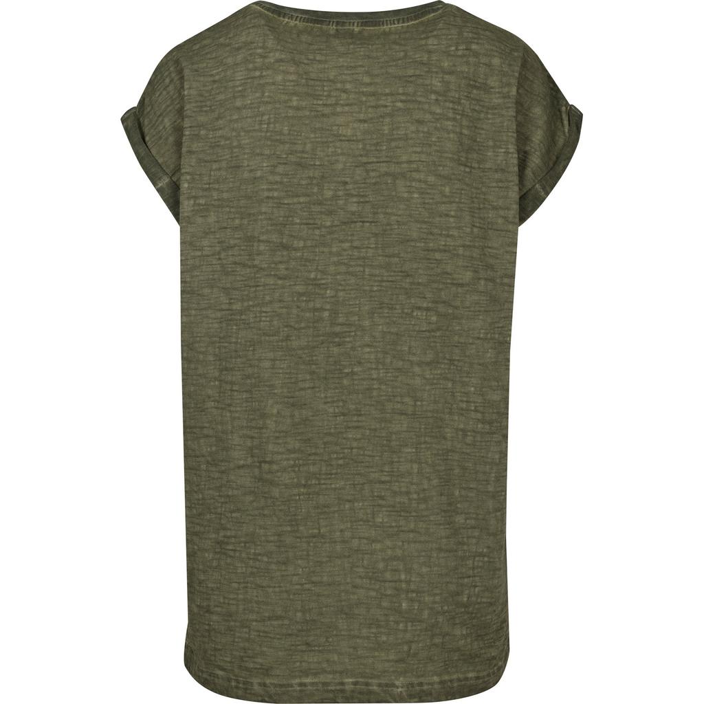 Zbuduj Swoją Markę Damski/Damski T-Shirt z Przedłużonymi Ramionami Barwiony Metodą Sprayu