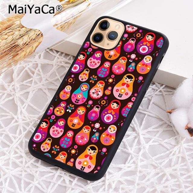 MaiYaCa Babushka Matryoshka Red Russian Doll Phone Case Cover For plus 11 12 13 14 pro max coque