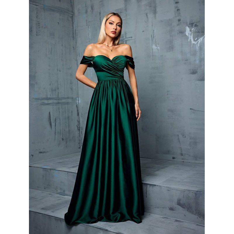 New Fashion Women Dress Long Maix Party Dress Birthday Sexy Green S