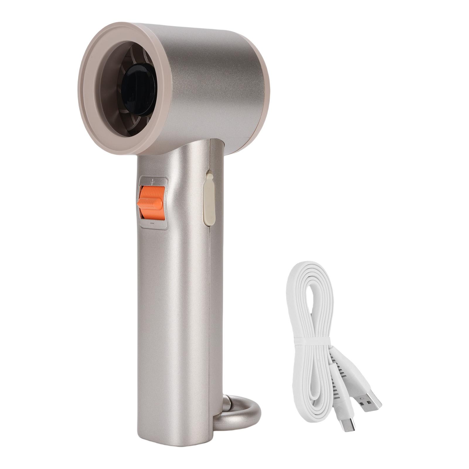 

Ручной вентилятор 100 скоростей 13000 об/мин Цифровой дисплей Тихий Портативный Карманный вентилятор с крючком для улицы коричневый