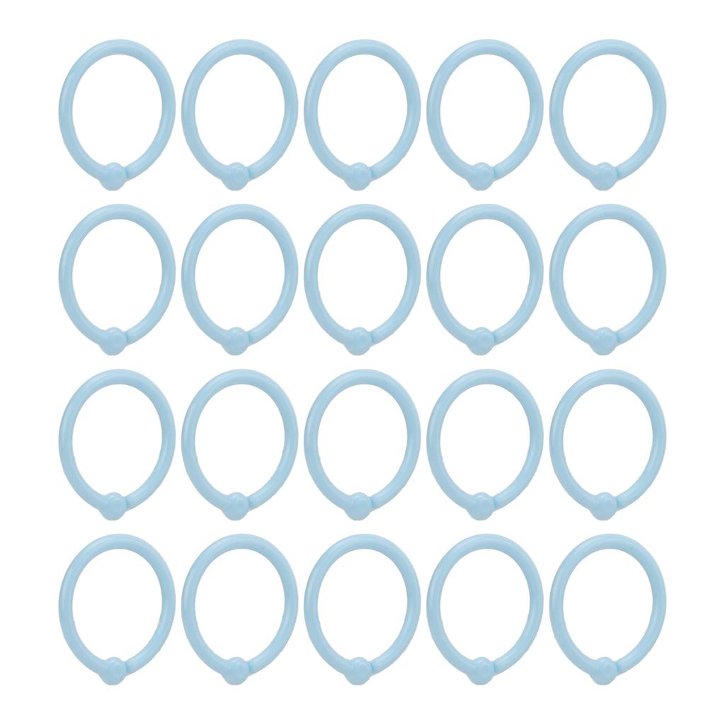 40 Pcs Rings Multifunction Multiple Colors Round Hole Loose Lf Paper Single Rings