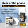 Magnetic Screen Projector Hands-free Selfie Monitoring Screen with Magnetic Phone Holder for Vlog Live Stream Remote Control