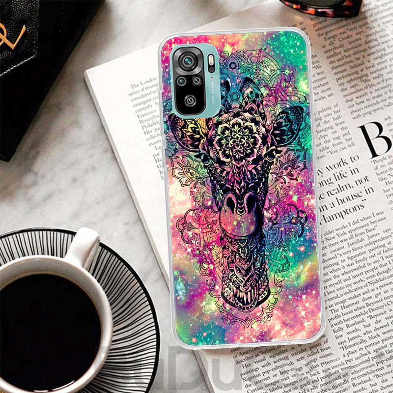 Cute Cartoon Giraffe Animal Cover For Xiaomi Redmi Note 14 13 12S 12 11 Pro Plus Phone Case 11S 10S 10 11E 11T 14Pro 13Pro Print