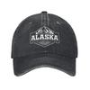 Spring Alaska Baseball Cap Sun Souvenir High Quality Custom DIY Washed Hip Hop Hats Unisex Adult Vintage Outdoor Gym Snapback Cap