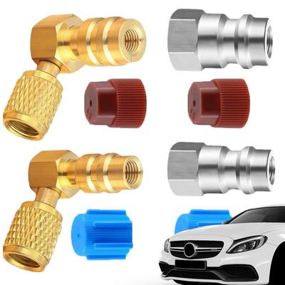 Zestaw do konwersji R134a Konwersja złączek AC R134A Konwersja R12 na R134a Adapter wysokiego/niskiego ciśnienia do czynnika chłodniczego klimatyzacji samochodowej