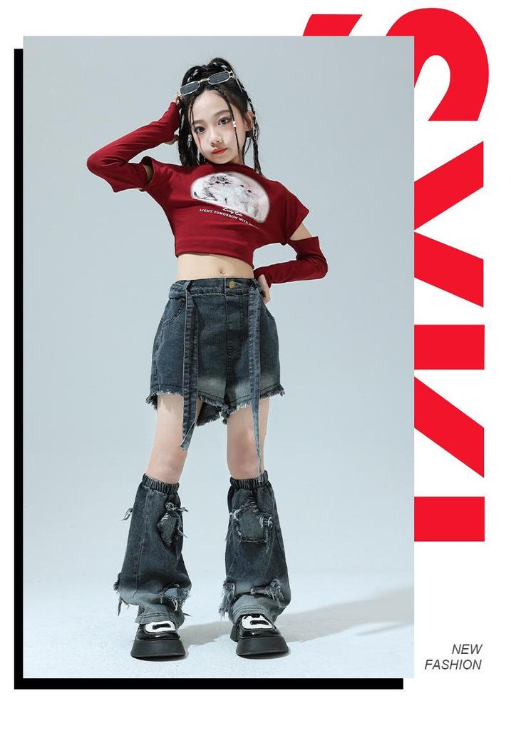 Girls' Trendy Hip Hop Jazz Dance Costumes - Sweet & Cool Street Performance Outfits