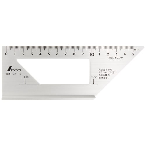 Shinwa Sokutei One-Piece Stop Ruler, Aluminum, Pack of 6, 62113