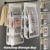 Handbag Hanging Storage Bag Storage Hanging Bag Non-Woven Multi-Layer Wardrobe Storage Dustproof Double-Sided Storage Bag