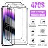 4PCS Full Cover Screen Protector 14 11 12 15 16 Pro Max 13 Mini Tempered Glass For Iphone Xr X Xs 7 8 Plus SE 2020