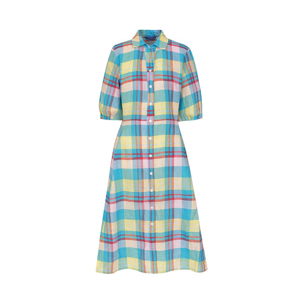 OLIVIA HASSLER Check Shirt Dress_Ohemop107