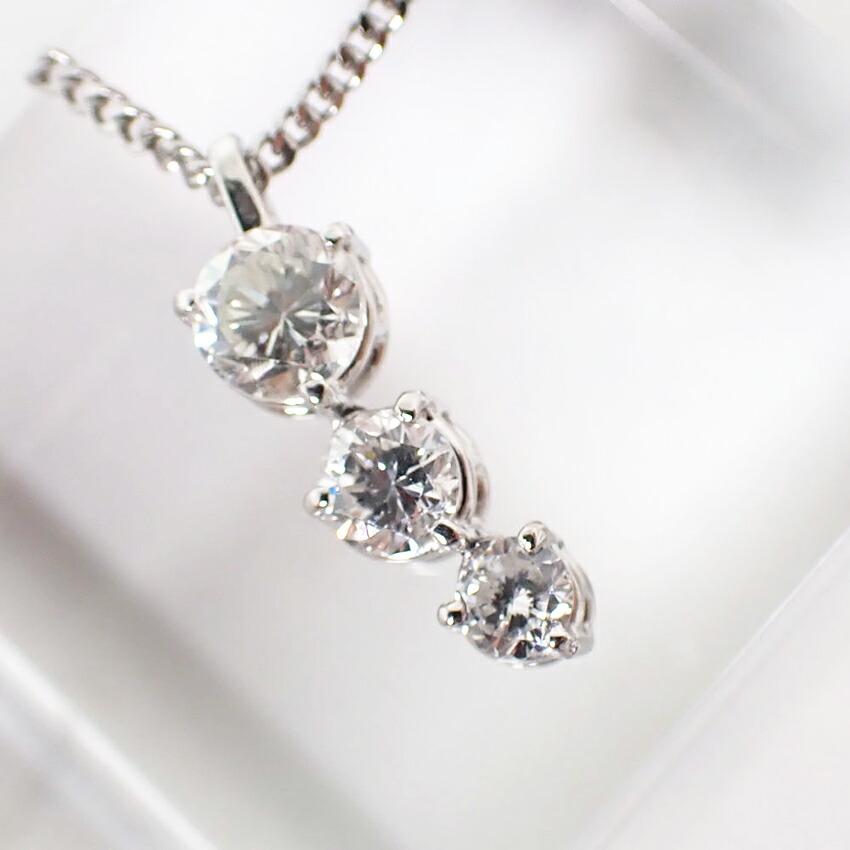 [Used] LASOMA/Pt/Pt850/Diamond Pendant/j66-2