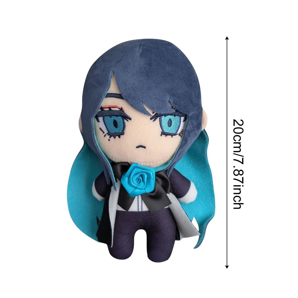 20cm Cute Ado Hibana Plush Doll Blue Virtual Singer Kimono Girl Plush Toy Cartoon Anime Stuffed Toy Creative Birthday Gift