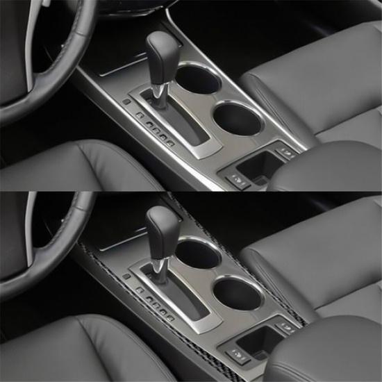 2Pcs Carbon Fiber Interior Gear Shift Side Cover Trim For Nissan Altima Sedan