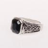 Men's Vintage Mayan Civilization Totem Black Zircons Rings Punk Party Engagement Wedding Banquet Personality Fashion High