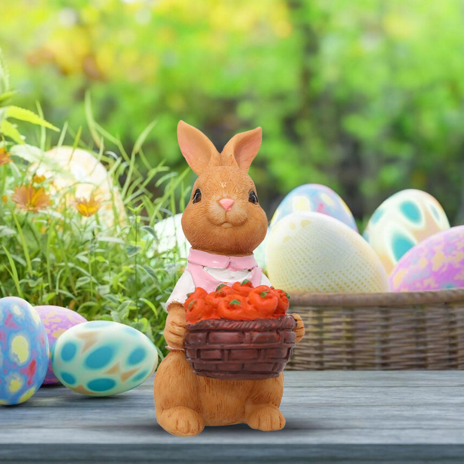 

Easter Bunny Decoration Garden Patio Decorative Crafts Windowsill Bonsai Decoration Kindergarten Ornament Home Decor One Size