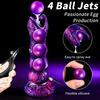 Monster Dildo Fantasy Ovipositor Dildo with 4 Eggs, Big Knot Dildos Cock Dildos with Inflatable Pump, Anal Toys for WOMEN AND Men Gay