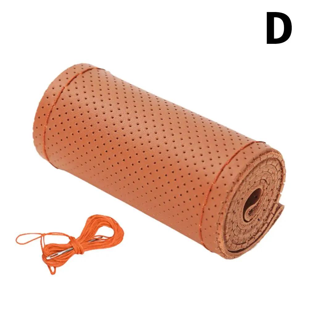 Piese auto interioare consumabile cusute manual din piele ghidon husă volan respirabilă din piele husă universală anti-alunecare S9X2