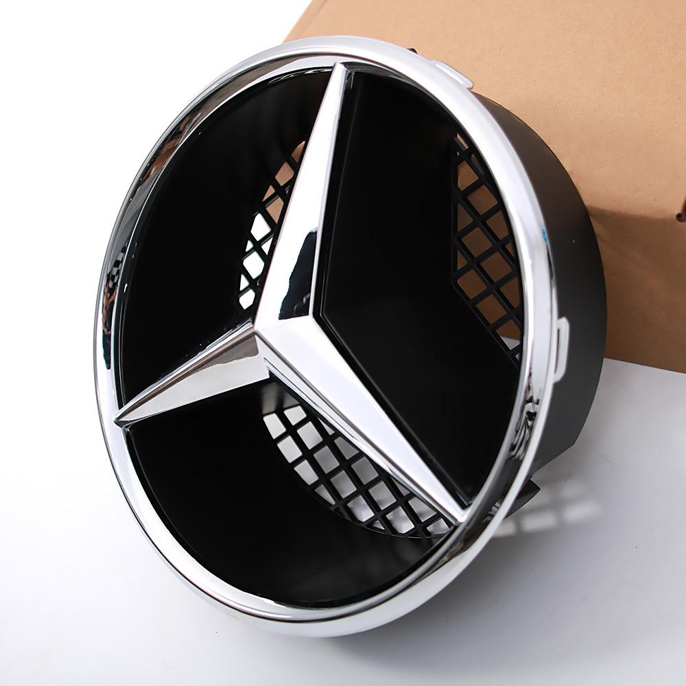 Emblemas Cromados Pretos Estilo OE Para Mercedes Benz B C GLK W245 W204 X204 ABS de Alta Qualidade Grelha Frontal Emblema Estrela Iluminada Logo