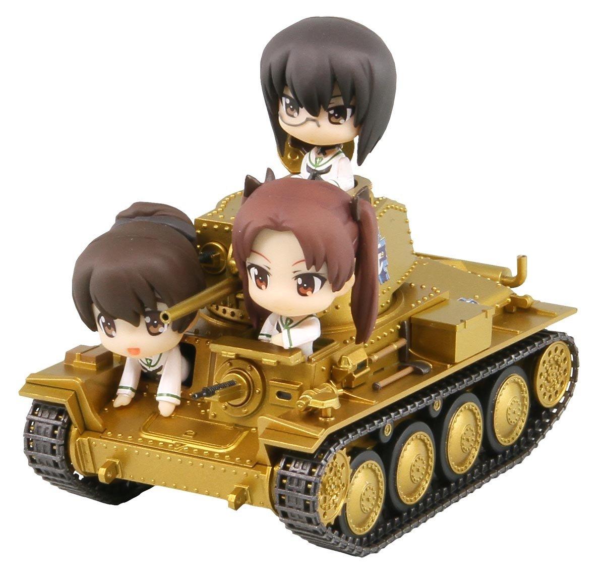 

PairDot Girls Panzer 38t Танк Тип Финал Товарищеский Матч Команда 3 Фигурки Общая Длина 82мм Готовое Изделие PD21SP & B/C Версия. (Черепаха в комплекте) золотой
