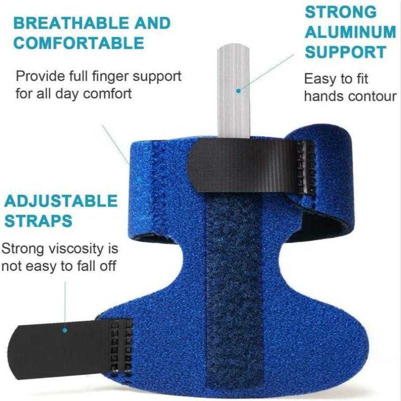 1Pc Adjustable Finger Splint Brace With Strap For Finger Locking Popping Bending Support Relief