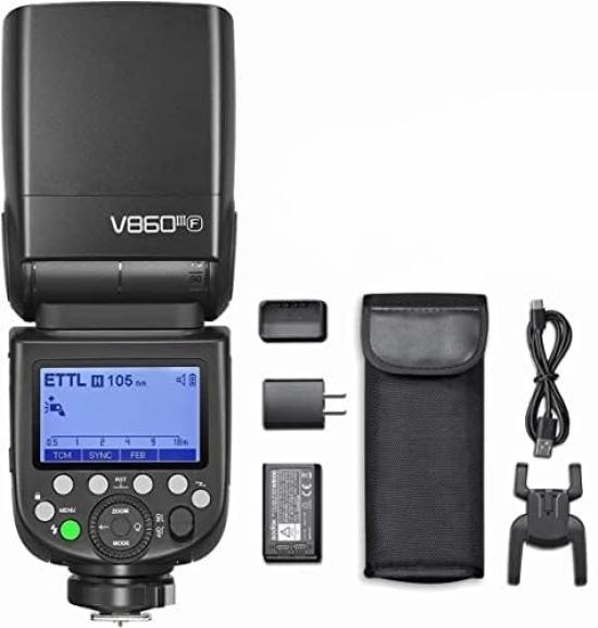 Authorized Godox Camera Fujifilm Camera Compatible with Fujifilm Cameras [GODOX Dealer] V860III-F Flash, Speedlite, 2.4G, 1/8000s HSS, GN60, 0.01-1.5s