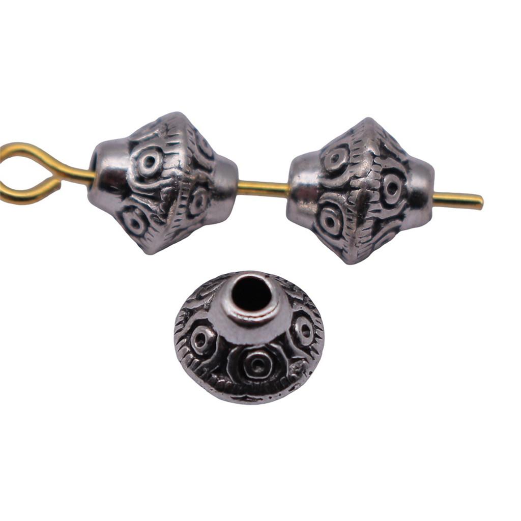 Multi Color Flower Edge Spacer Beads Metal Charms For Jewelry Making Accessories