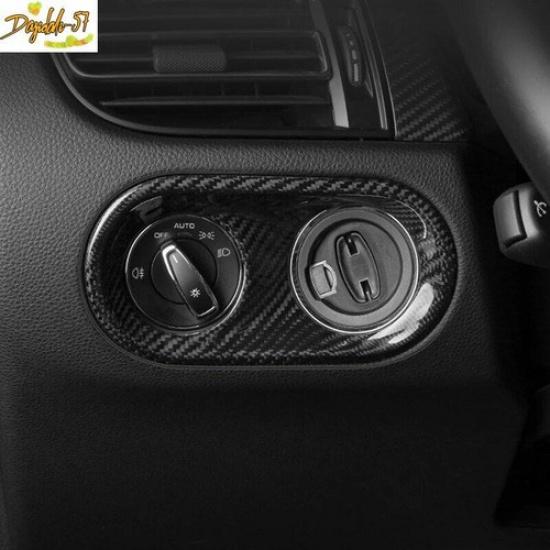 ABS Carbon Fiber Headlight Switch Button Cover For Porsche MACAN 2014- New