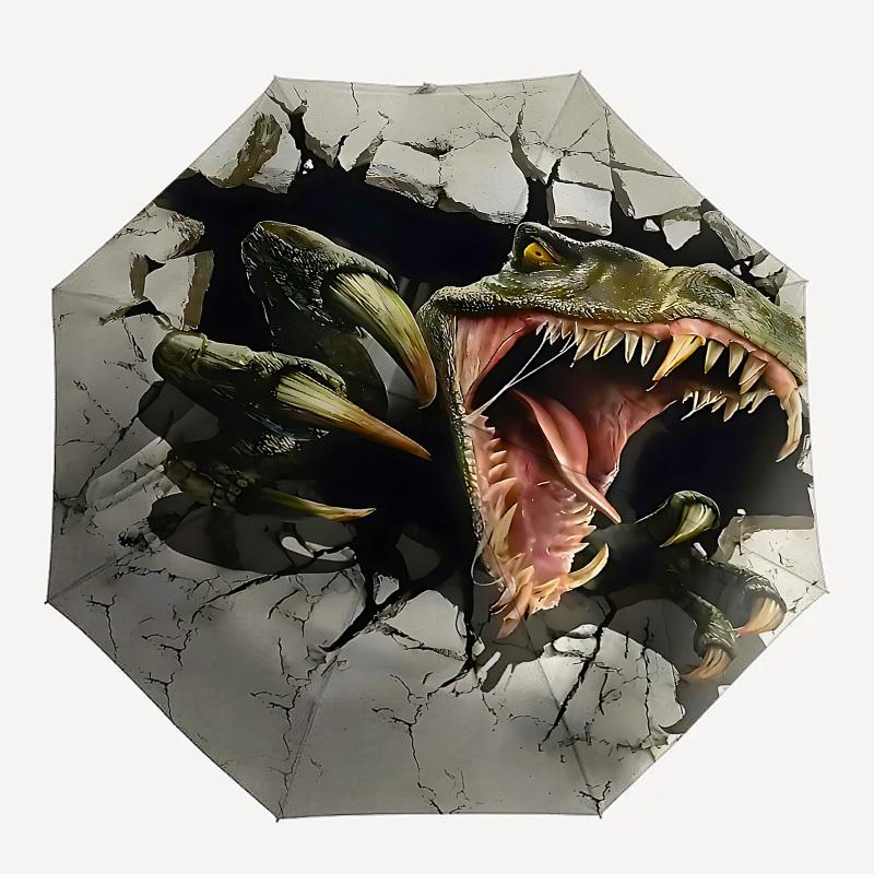 

1pc dinosaur wall umbrella with 8 iron ribs and a plastic handle, automatic opening and closing, and daily use.1083