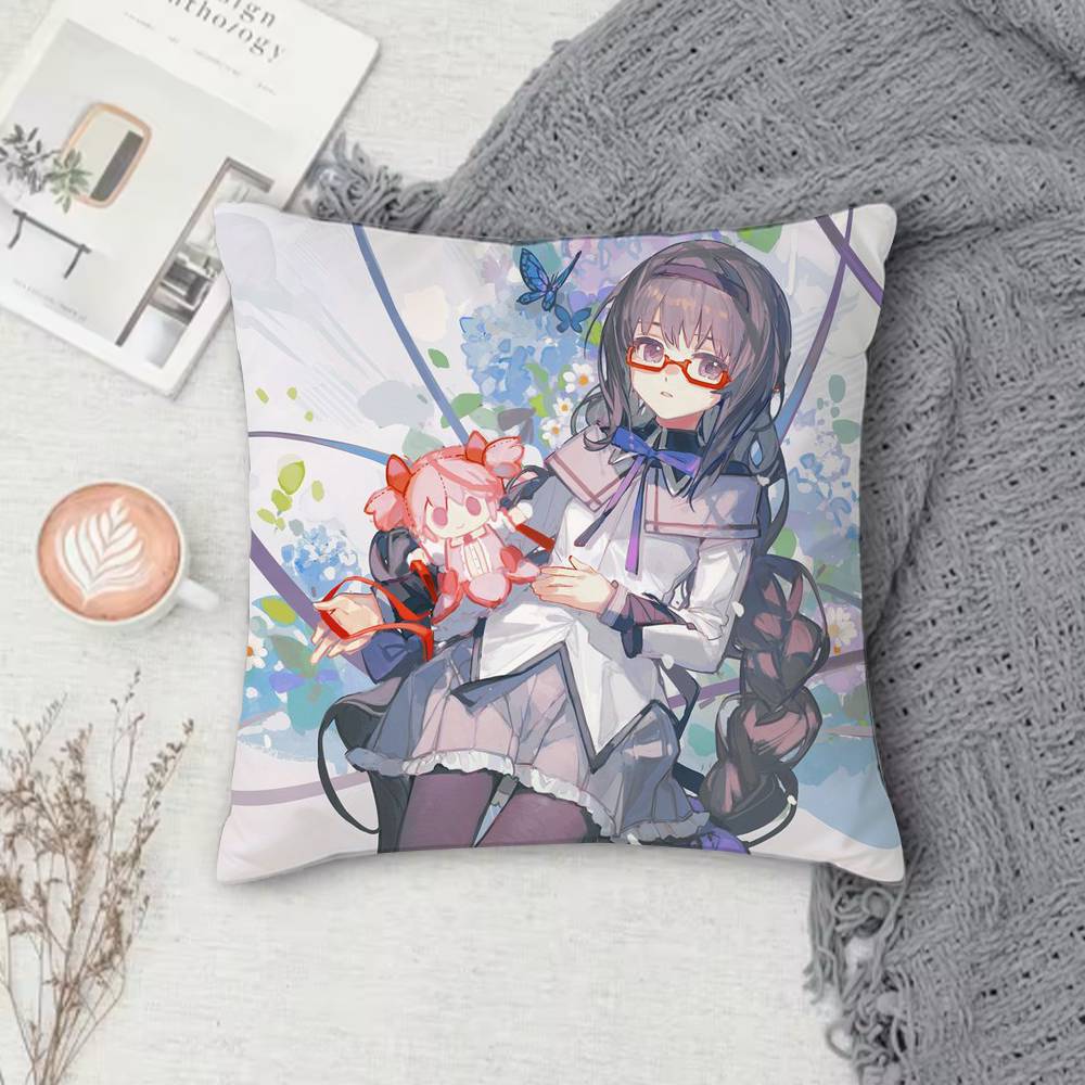 Puella Magi Madoka Magica Classic Double-Sided Printed Square Pillow Cover Decorative Cushion Cover For Sofa Bedroom Bedside