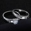 2 Pieces/set of Sparkling Zircon Cross Couple Rings, Suitable for Women's Weddings, Engagement Parties, Jewelry Gifts